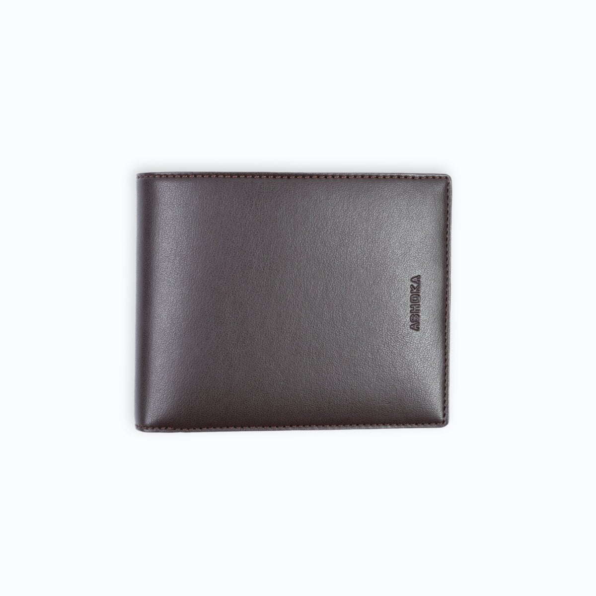 Portefeuille compacte marron pour homme, en cuir de pomme