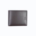 Portefeuille compacte marron pour homme, en cuir de pomme