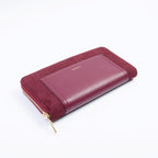 Portefeuille Oxymore bordeaux, un essentiel chic et durable de la maroquinerie éthique.