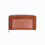 Portefeuille-compagnon Ashoka Paris camel, matières vegan et écoresponsables, compartiments pour cartes, papiers et monnaie