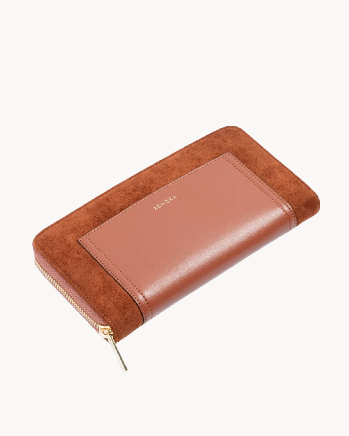 Compagnon Oxymore Ashoka Paris en Uppeal™ camel, vu de trois quarts