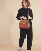 Sac à main vegan Paname oxymore Apple skin camel - éthique, écoresponsable, écologique, recyclé et sans cruauté