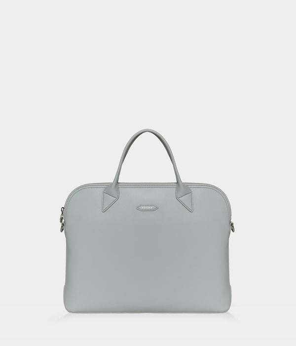 Porte-documents vegan pour femme City Apple Skin gris perle sans cuir, éthique, écoresponsable, écologique, recyclé et sans cruauté