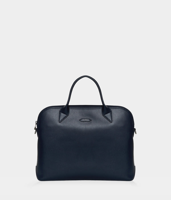 Porte-documents similicuir vegan pour homme et femme City Apple Skin bleu marine - sans cuir - éthique, écoresponsable, écologique, recyclé et sans cruauté.