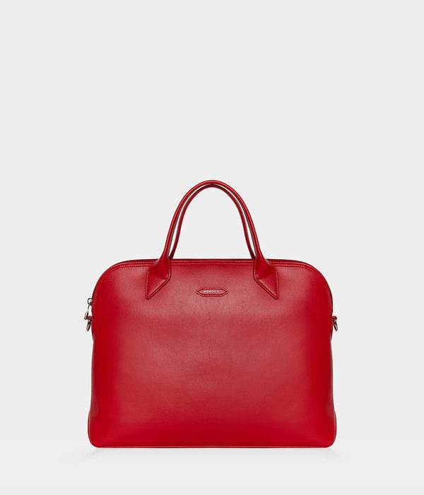 Porte-documents similicuir vegan pour femme City Apple Skin rouge, sans cuir, éthique, écoresponsable, écologique, recyclé et sans cruauté
