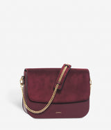 Sac à main vegan Brigitte Oxymore Apple Skin bordeaux, écoresponsable, éthique et écologique. sans cuir, avec une doublure en plastique de bouteilles recyclées