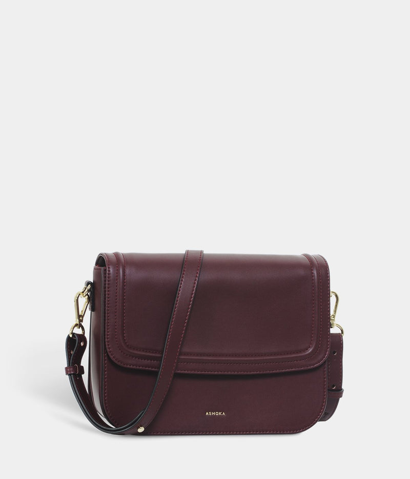 Sac vegan Brigitte Couture bordeaux haute maroquinerie végane