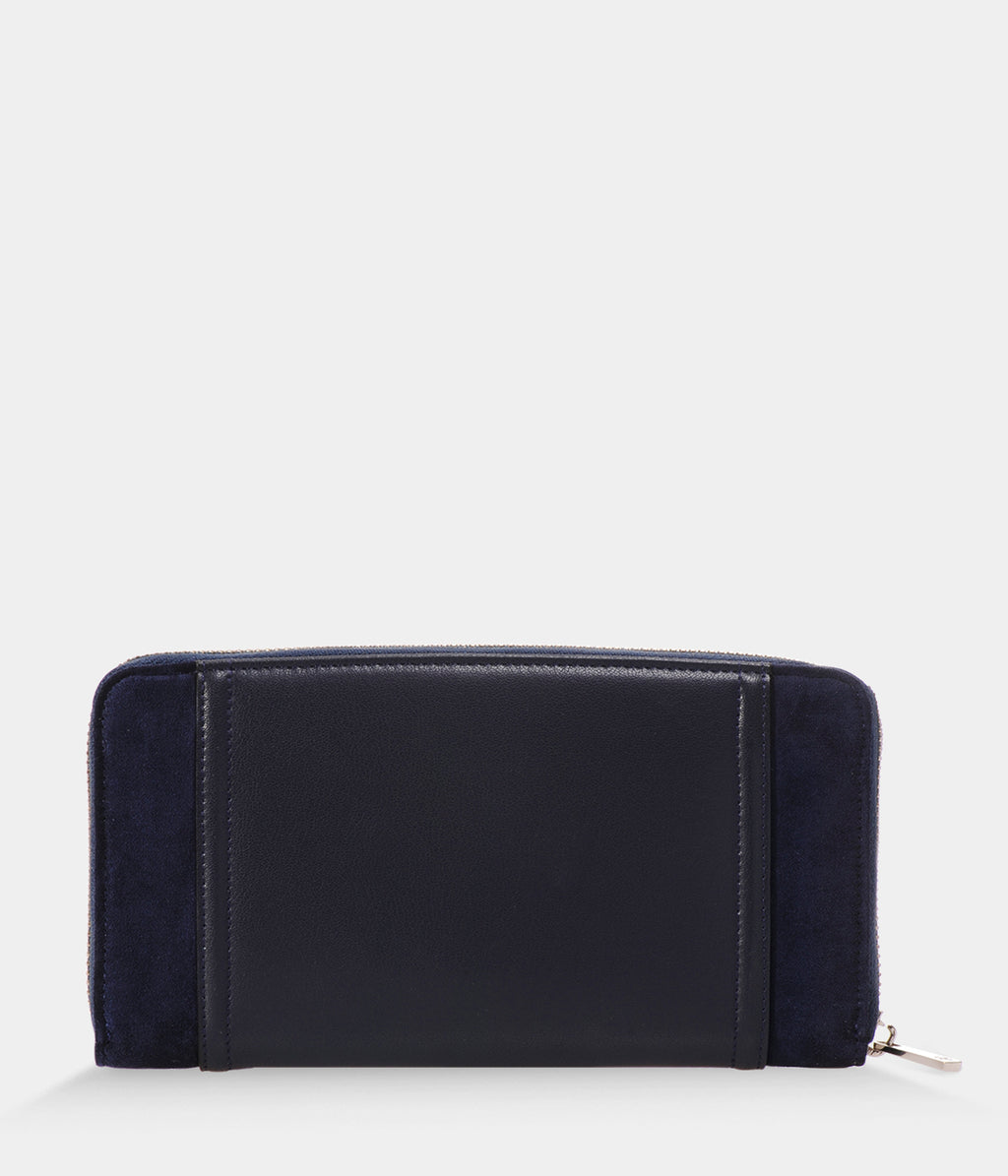 Portefeuille-Compagnon vegan Oxymore bleu marine,  éthique écologique recyclé et  écoresponsable.