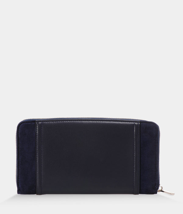 Portefeuille-Compagnon vegan Oxymore bleu marine,  éthique écologique recyclé et  écoresponsable.