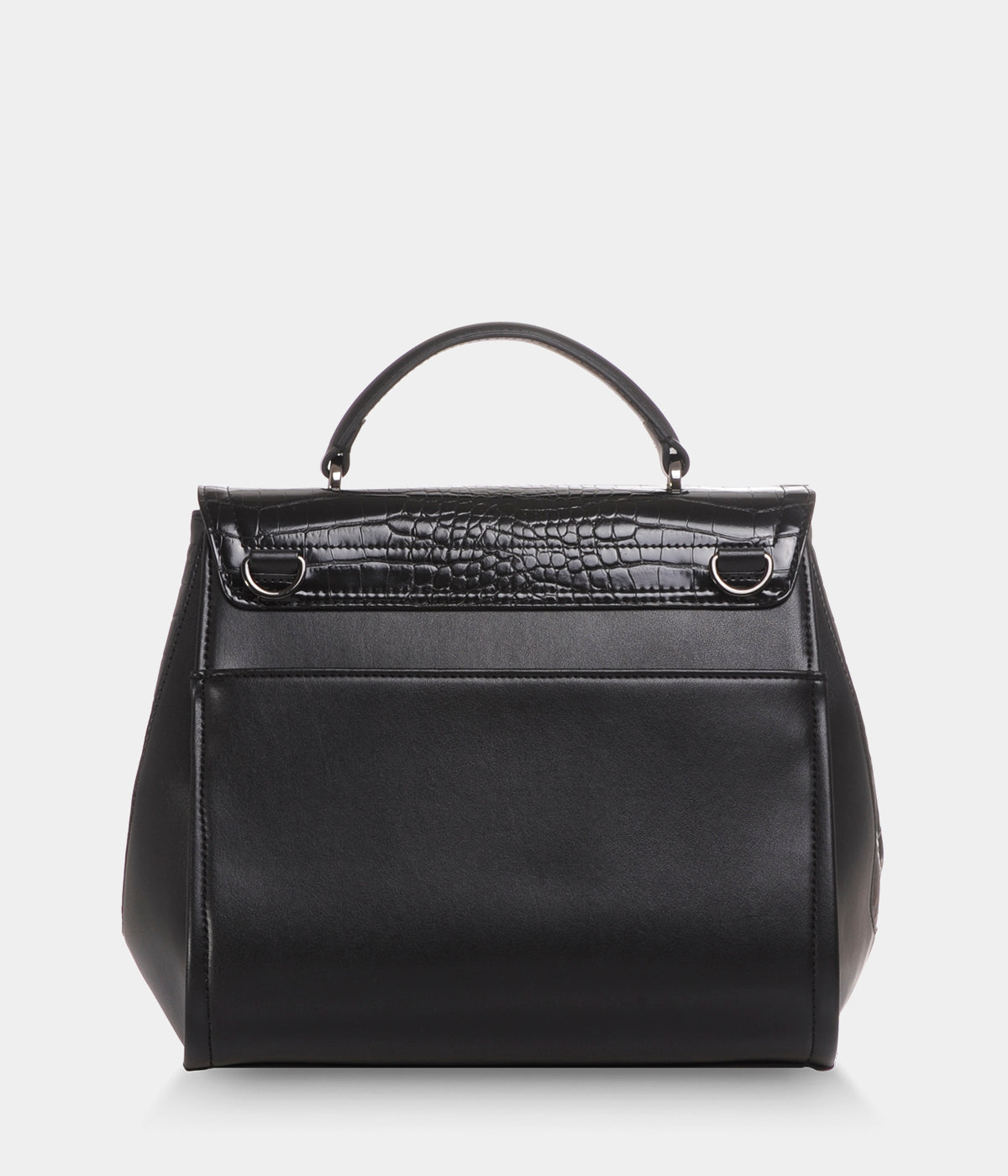 Sac à main vegan Paname Croco & Apple Skin noir - Sac cruelty free et végane