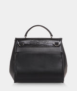 Sac à main vegan Paname Croco & Apple Skin noir - Sac cruelty free et végane