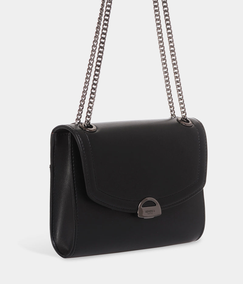 Sac Mini Paname full Apple skin noir - clutch éthique écologique recyclé écoresponsable et vegan