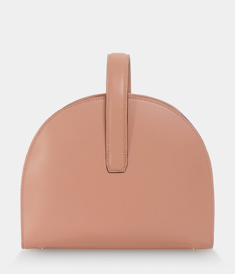 Sac demi-lune cuir vegan Eclipse Apple Skin Nude, haute maroquinerie végane