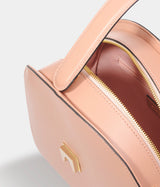 Sac demi-lune cuir vegan Eclipse Apple Skin Nude, haute maroquinerie végane