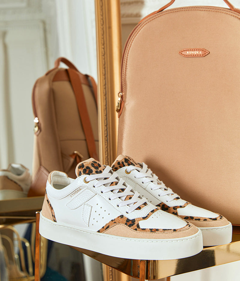 Sneaker Mateo Basse biosourcée & recyclée Léopard - tennis éthique, écoresponsable et vegan