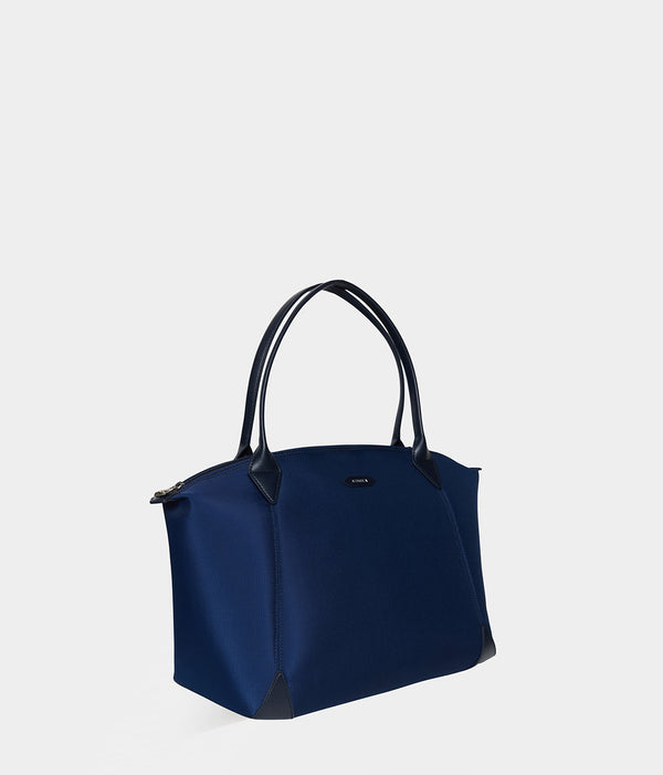 Sac vegan pour femme Journey Kromatik Apple Skin et Nylon recyclé bleu marine, sans cuir, éthique, écoresponsable, écologique, recyclé et sans cruauté