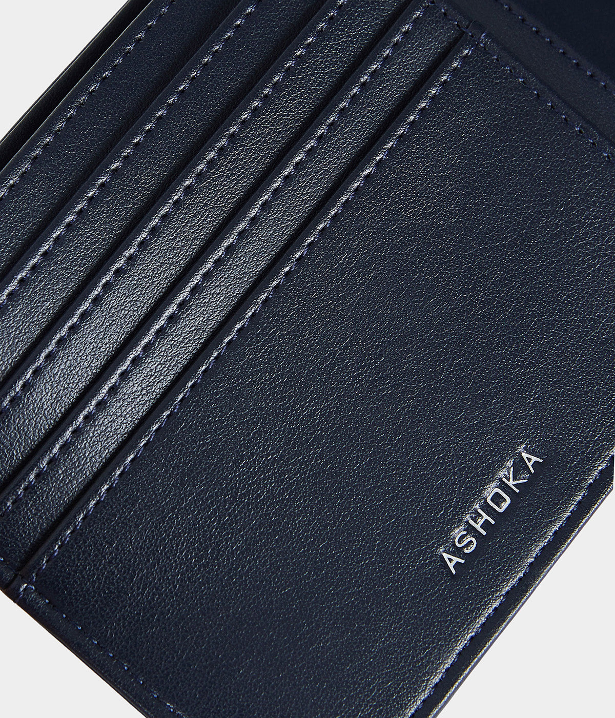 Portefeuille vegan Apple Skin homme bleu marine, sans cuir, Haute maroquinerie végane