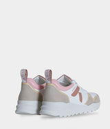 Running sneakers Lewis trio de rose 3/4 arrière - Running éthique, écoresponsable et vegan.
