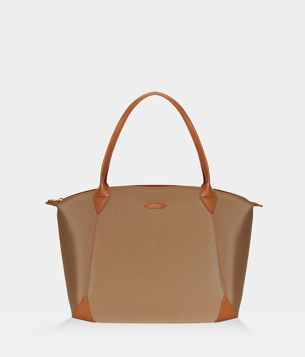 Sac vegan pour femme Apple Skin et Nylon recyclé caramel Journey Kromatik, sans cuir, éthique, écoresponsable, écologique, recyclé et sans cruauté