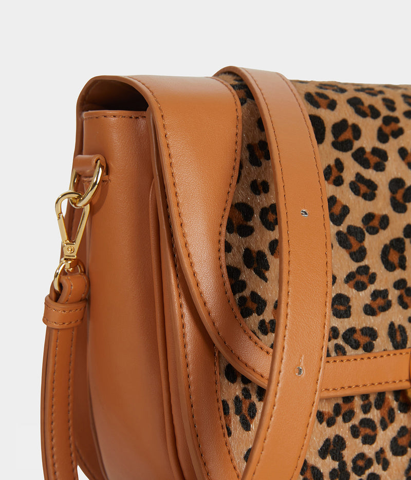 Sac main Marilyn Amazone L opard caramel Apple Skin sans cuir