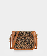 Sac à main Marilyn Amazone Léopard caramel Apple Skin, sans cuir, éthique, écoresponsable, écologique, recyclé et sans cruauté.