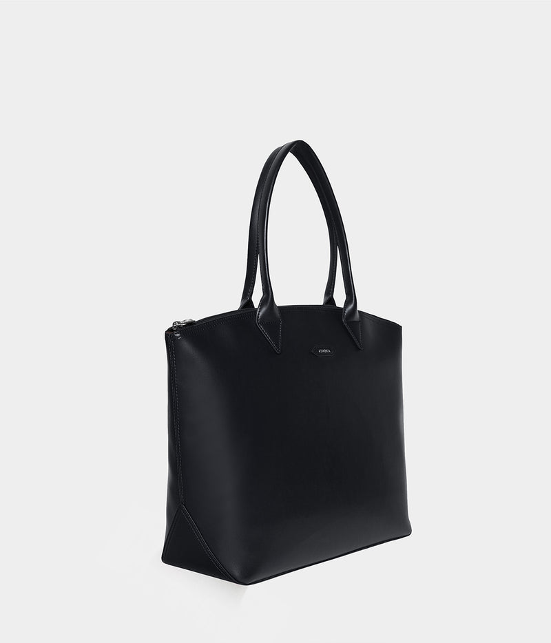 Sac cabas vegan pour femme Jolly Apple Skin noir sans cuir, éthique, écoresponsable, écologique, recyclé et sans cruauté