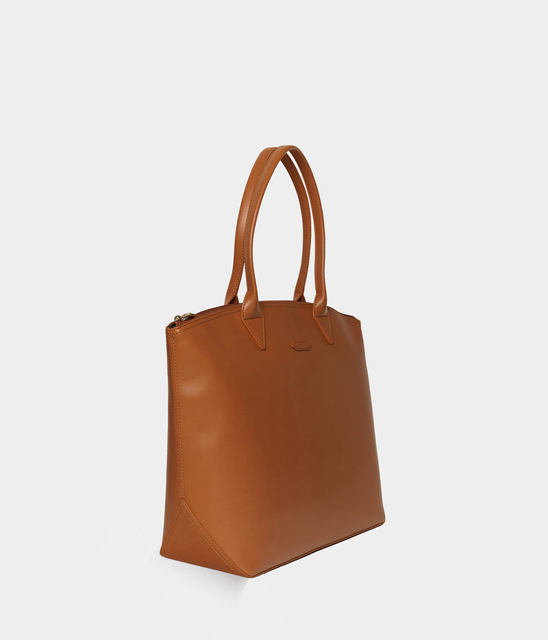 Sac cabas vegan pour femme Jolly Apple Skin caramel, sans cuir, éthique, écoresponsable, écologique, recyclé et sans cruauté