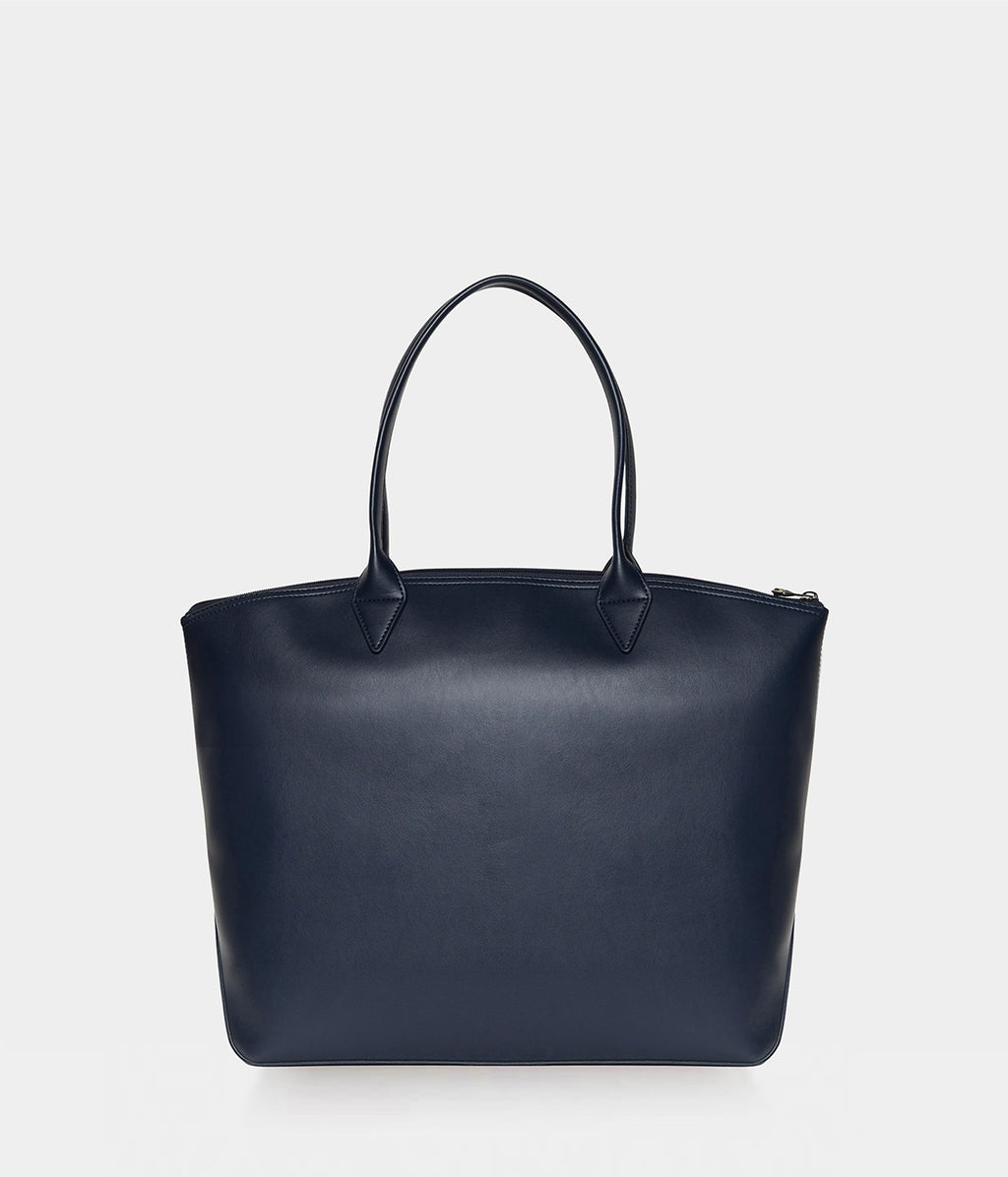 Sac cabas vegan pour femme Jolly Apple Skin bleu marine, sans cuir, éthique, écoresponsable, écologique, recyclé et sans cruauté