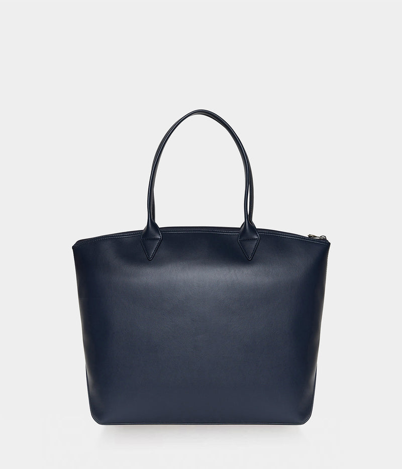 Sac cabas vegan pour femme Jolly Apple Skin bleu marine, sans cuir, éthique, écoresponsable, écologique, recyclé et sans cruauté