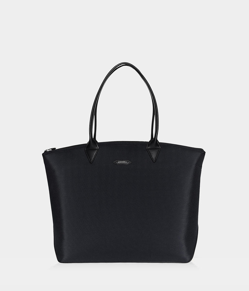 Sac cabas vegan pour femme Jolly Apple Skin et Nylon recyclé noir sans cuir, éthique, écoresponsable, écologique, recyclé et sans cruauté