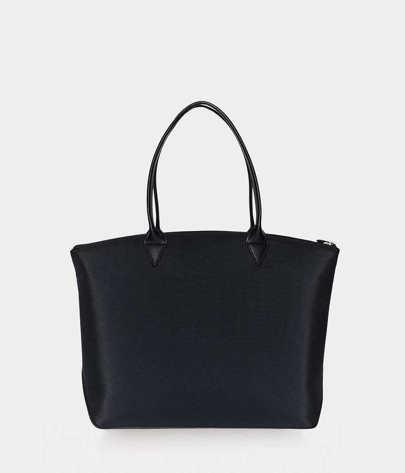 Sac cabas vegan pour femme Jolly Apple Skin et Nylon recyclé noir sans cuir, éthique, écoresponsable, écologique, recyclé et sans cruauté