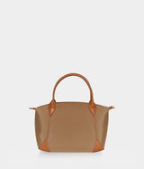 Sac à main vegan pour femme Pretty Apple Skin et Nylon recyclé caramel sans cuir, éthique, écoresponsable, écologique, recyclé et sans cruauté