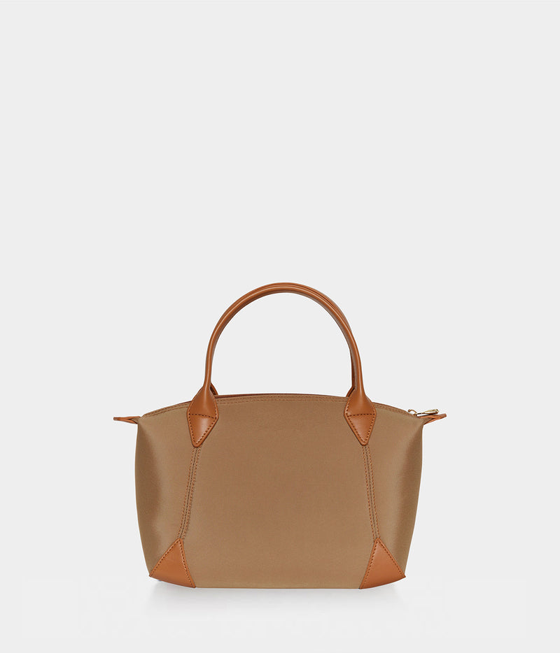 Sac à main vegan pour femme Pretty Apple Skin et Nylon recyclé caramel sans cuir, éthique, écoresponsable, écologique, recyclé et sans cruauté