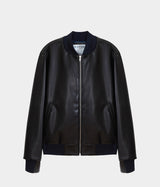Blouson simili cuir vegan pour homme noir, sans cuir, made in France, fabriqué à Paris, matière italienne, écoresponsable, éthique, écologique et Peta approved et Animal free.