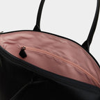 Sac cabas vegan pour femme Jolly Apple Skin et Nylon recyclé noir sans cuir, éthique, écoresponsable, écologique, recyclé et sans cruauté