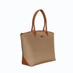 Sac cabas vegan pour femme Jolly Apple Skin et Nylon recyclé bleu caramel sans cuir, éthique, écoresponsable, écologique, recyclé et sans cruauté