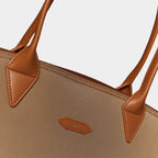 Sac cabas vegan pour femme Jolly Apple Skin et Nylon recyclé bleu caramel sans cuir, éthique, écoresponsable, écologique, recyclé et sans cruauté