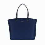 Sac cabas vegan pour femme Jolly Apple Skin et Nylon recyclé bleu marine, sans cuir, éthique, écoresponsable, écologique, recyclé et sans cruauté