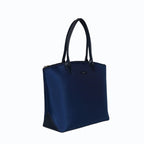 Sac cabas vegan pour femme Jolly Apple Skin et Nylon recyclé bleu marine, sans cuir, éthique, écoresponsable, écologique, recyclé et sans cruauté