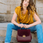 Sac à main vegan Paname Oxymore bordeaux - maroquinerie végane et éthique