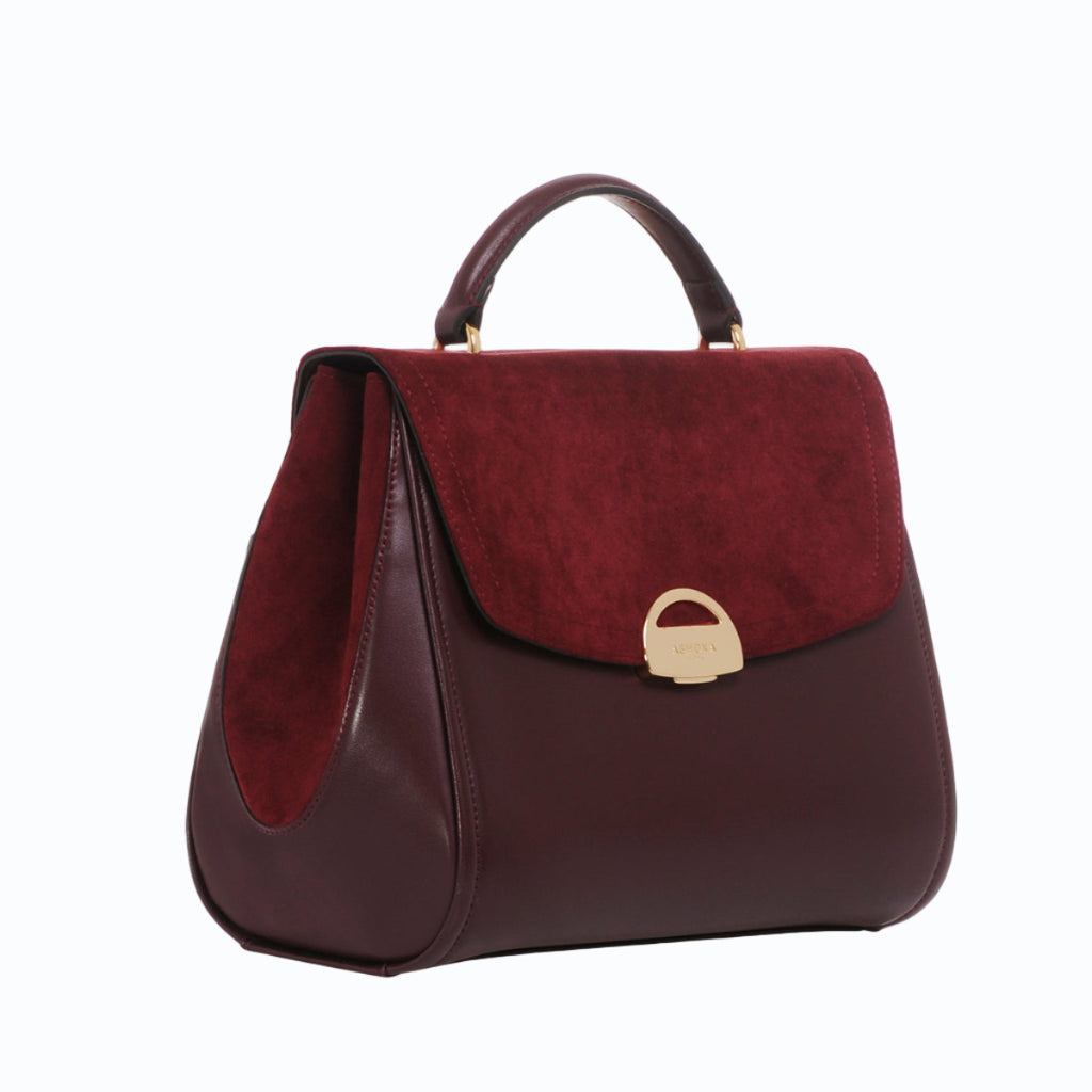 Sac à main vegan Paname Oxymore bordeaux - maroquinerie végane et éthique