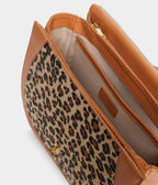 Sac à main Marilyn Amazone Léopard caramel Apple Skin, sans cuir, éthique, écoresponsable, écologique, recyclé et sans cruauté.