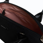 Sac à main vegan pour femme Pretty Apple Skin et Nylon recyclé noir sans cuir, éthique, écoresponsable, écologique, recyclé et sans cruauté