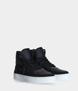 Chaussures vegan Matéo Montante Noires – baskets écoresponsables en matières recyclées