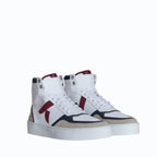 Chaussures vegan Matéo Montante Bordeaux & Marine – baskets écoresponsables tendance