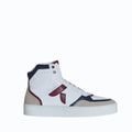 Sneaker vegan montante Matéo Bordeaux & Marine – chaussure éthique biosourcée et recyclée