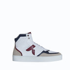 Sneaker vegan montante Matéo Bordeaux & Marine – chaussure éthique biosourcée et recyclée