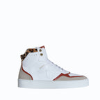 Sneaker vegan montante Matéo Terracotta & Léopard – chaussure éthique biosourcée et recyclée