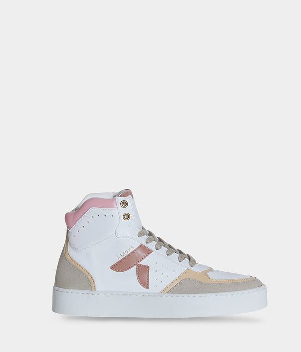 Sneaker vegan montante Matéo Trio de Rose – chaussure éthique biosourcée et recyclée