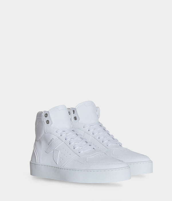 Chaussures vegan Matéo Montante Blanches – baskets écoresponsables tendance
